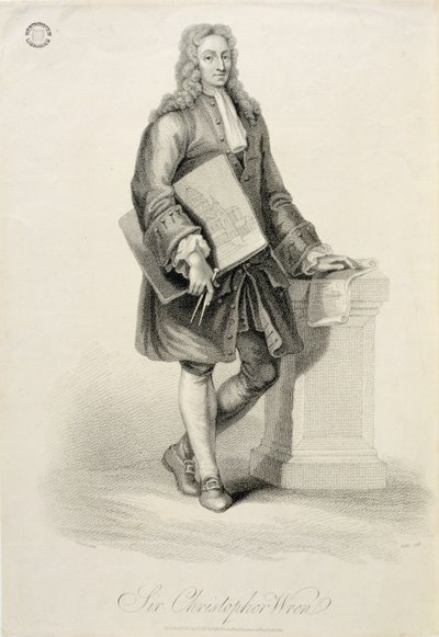 Sir Christopher Wren, engraved by James Godby, pub. by Edward Orme, 1815 by Giovanni Battista Cipriani